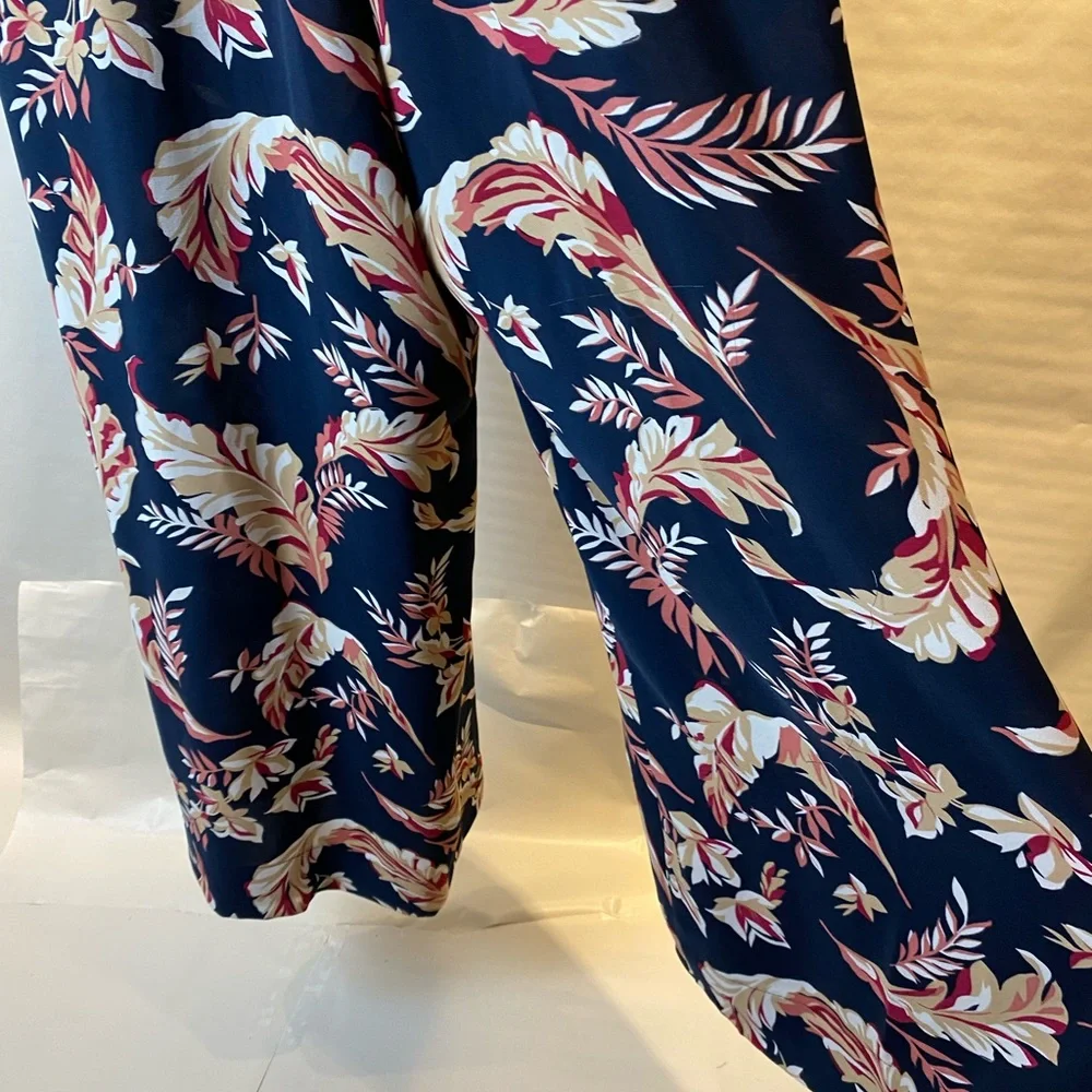Joie Strapless Jumpsuit in Navy and Pink Floral - Picture 10 of 13